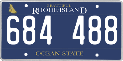 RI license plate 684488