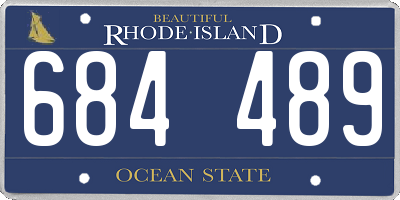 RI license plate 684489