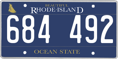 RI license plate 684492