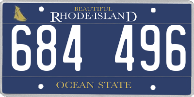 RI license plate 684496