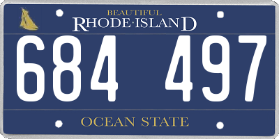 RI license plate 684497
