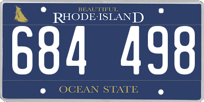 RI license plate 684498