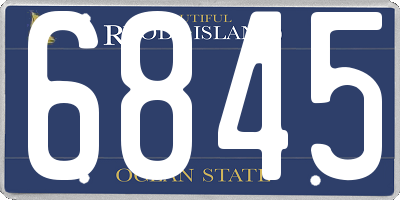 RI license plate 6845