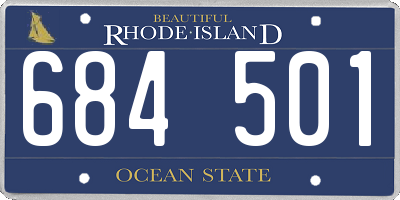 RI license plate 684501
