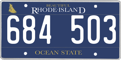 RI license plate 684503