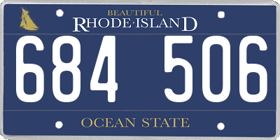 RI license plate 684506