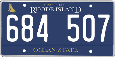 RI license plate 684507