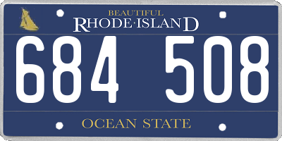 RI license plate 684508