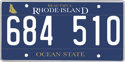 RI license plate 684510