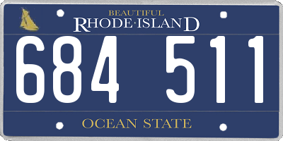 RI license plate 684511