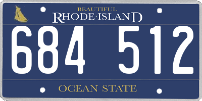 RI license plate 684512