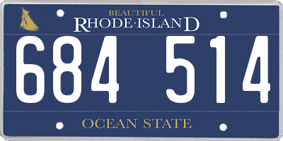 RI license plate 684514