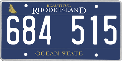 RI license plate 684515