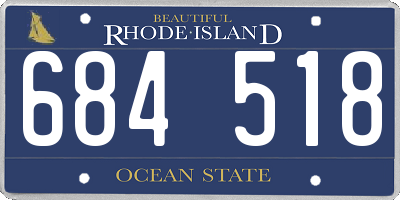 RI license plate 684518