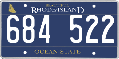 RI license plate 684522