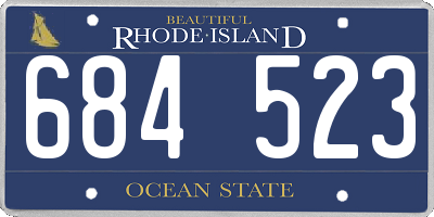 RI license plate 684523