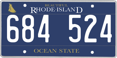 RI license plate 684524