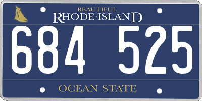 RI license plate 684525