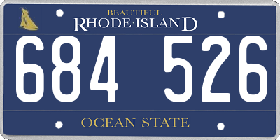 RI license plate 684526