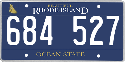 RI license plate 684527