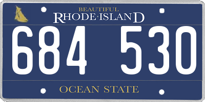 RI license plate 684530