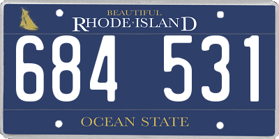 RI license plate 684531