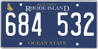 RI license plate 684532