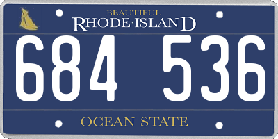 RI license plate 684536