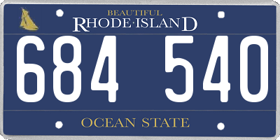 RI license plate 684540