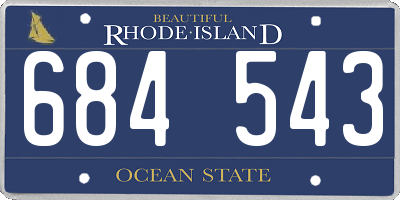 RI license plate 684543