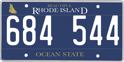 RI license plate 684544