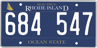 RI license plate 684547