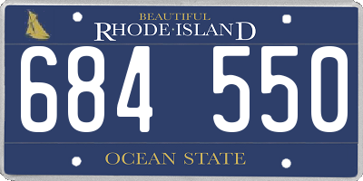 RI license plate 684550