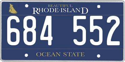 RI license plate 684552