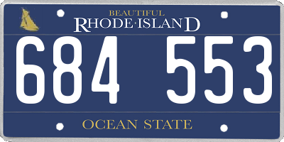 RI license plate 684553