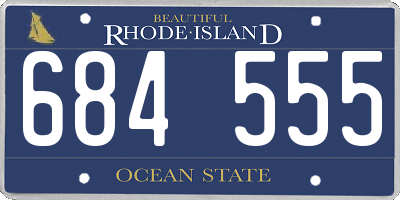 RI license plate 684555