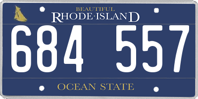 RI license plate 684557