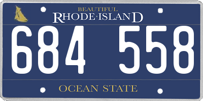 RI license plate 684558