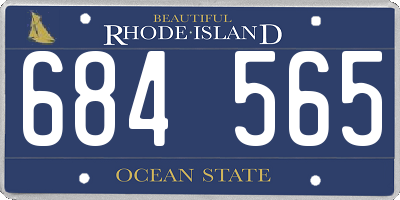 RI license plate 684565