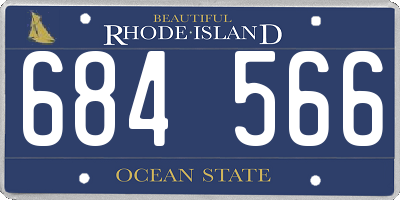 RI license plate 684566