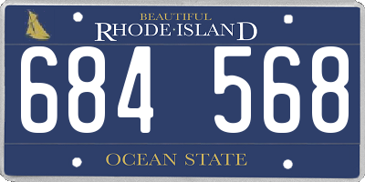 RI license plate 684568