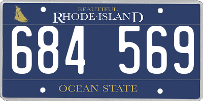 RI license plate 684569