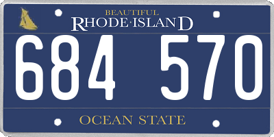RI license plate 684570