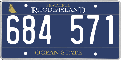RI license plate 684571