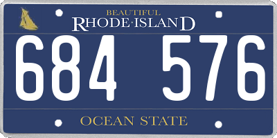 RI license plate 684576