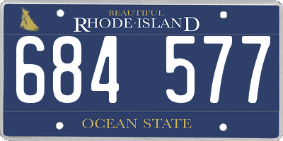 RI license plate 684577