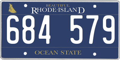 RI license plate 684579
