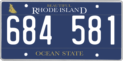 RI license plate 684581