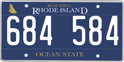RI license plate 684584