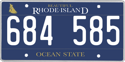 RI license plate 684585